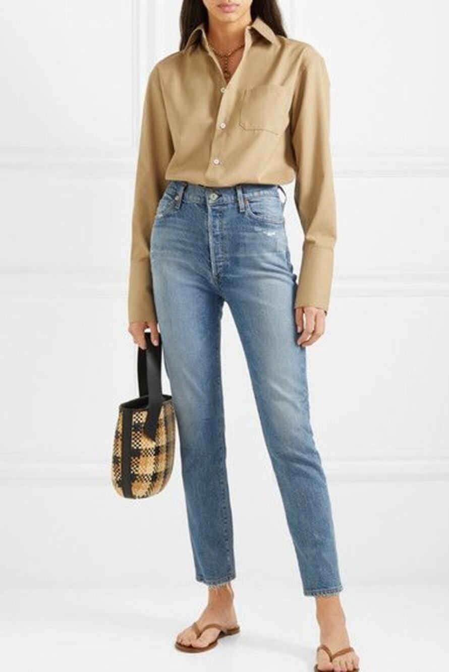 NWT Citizens of Humanity Olivia High Rise Slim Ankle Jeans Chit Chat Women's 26